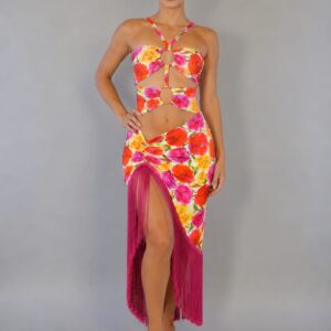 Vestido Jardín Coral